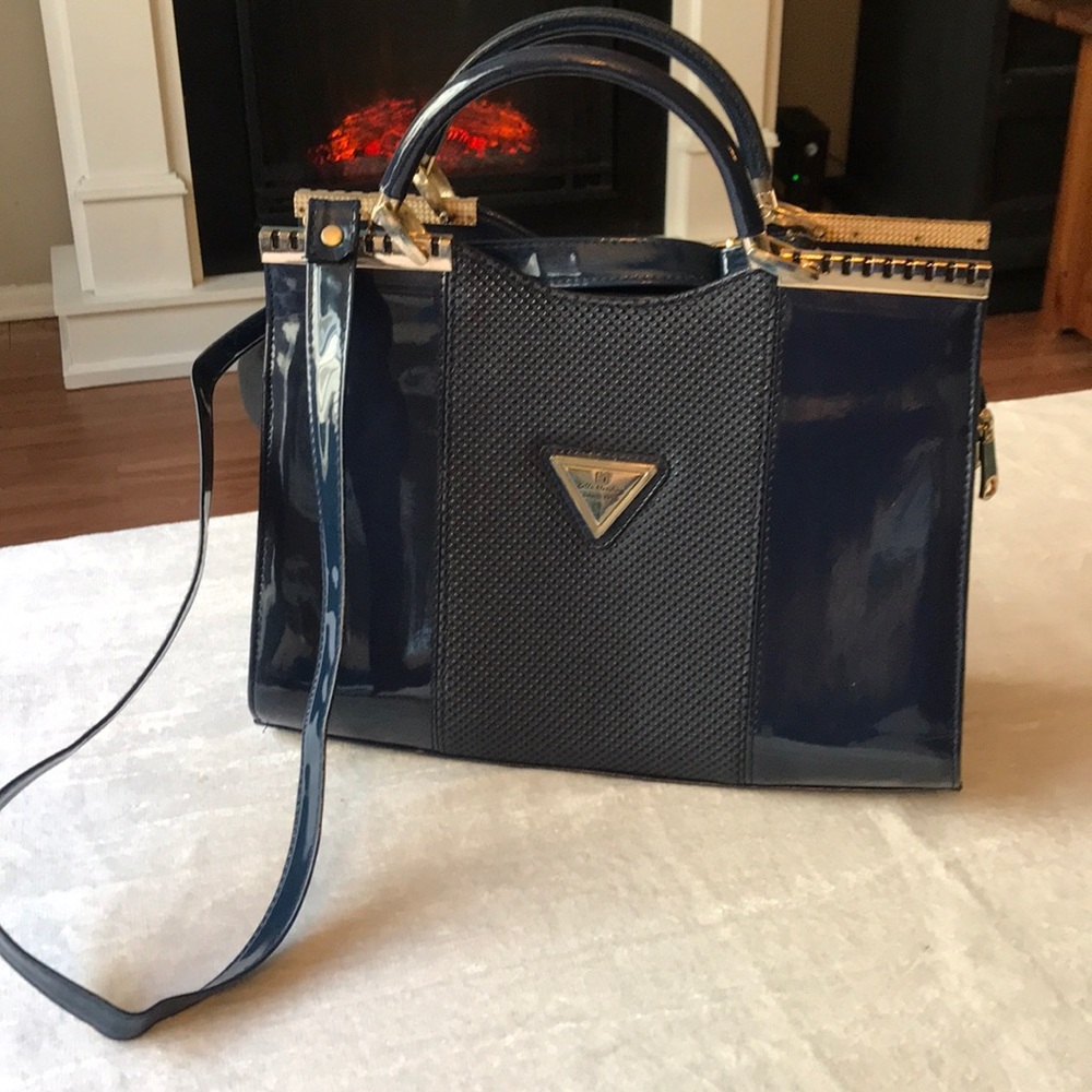 BELLA MONDINI Navy And gold bag
